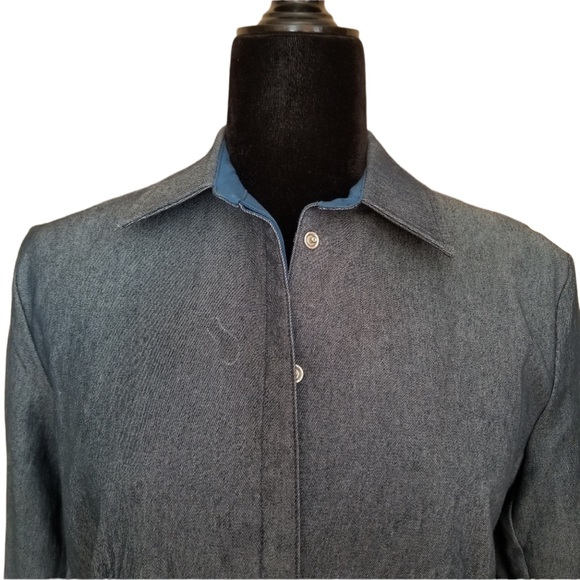 Banana Republic Stretch Blue Denim Jacket - Size 8 - Picture 2 of 5